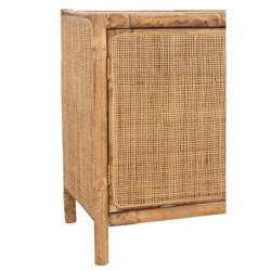 Hnědá antik ratanová komoda s výpletem Ozara - 100*40*65cm