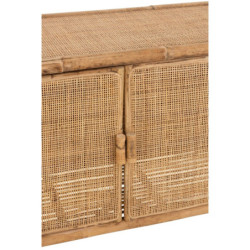 Hnědá antik ratanová komoda s výpletem Ozara - 100*40*65cm