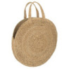 Přírodní veliká kulatá kabela do ruky Bag Round Grass - 50*5*58cm
