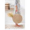 Přírodní veliká kulatá kabela do ruky Bag Round Grass - 50*5*58cm