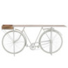 Bílý antik retro bar/konzolový stolek Bicycle - 185*36*85 cm