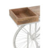 Bílý antik retro bar/konzolový stolek Bicycle - 185*36*85 cm