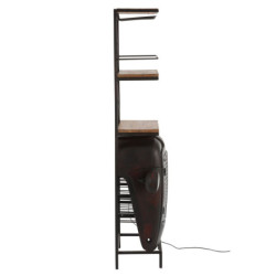 Černý retro bar na skleničky a láhve vína Tractor Bar - 87*37*181cm