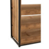 Černá kovovo-dřevěná barová skříň na skleničky a láhve vína Vine Cabinet - 60*30*160 cm