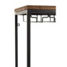 Černá kovovo-dřevěná barová skříň na skleničky a láhve vína Vine Cabinet - 60*30*160 cm