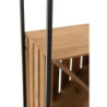 Černá kovovo-dřevěná barová skříň na skleničky a láhve vína Vine Cabinet - 60*30*160 cm