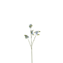 Umělá květina větev s modrým květem - 48cm