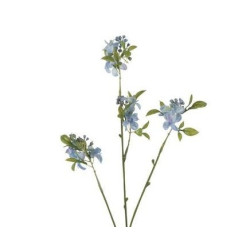 Umělá květina větev s modrým květem - 48cm