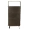 Černá kovovo-dřevěná skříň se šuplíky na nožičkách Closet High - 80*35*180 cm
