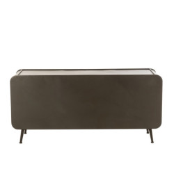 Černá kovovo-dřevěná komoda se šuplíky na nožičkách Closet High - 160*46*76 cm
