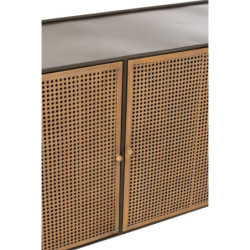 Černá kovovo-dřevěná komoda se šuplíky na nožičkách Closet High - 160*46*76 cm