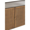 Černá kovovo-dřevěná komoda se šuplíky na nožičkách Closet High - 160*46*76 cm