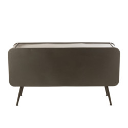 Černá kovovo-dřevěná komoda se šuplíky na nožičkách Closet High - 145*45*78 cm