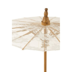 Přírodní slunečník do ruky s krajkou Paeso - Ø44*54cm