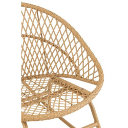 Béžové ratanové zahradní houpací křeslo Zayo Beige - 118*82*78 cm