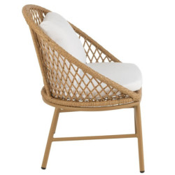 Béžové ratanové zahradní křeslo Zayo Beige - 59*74*81cm
