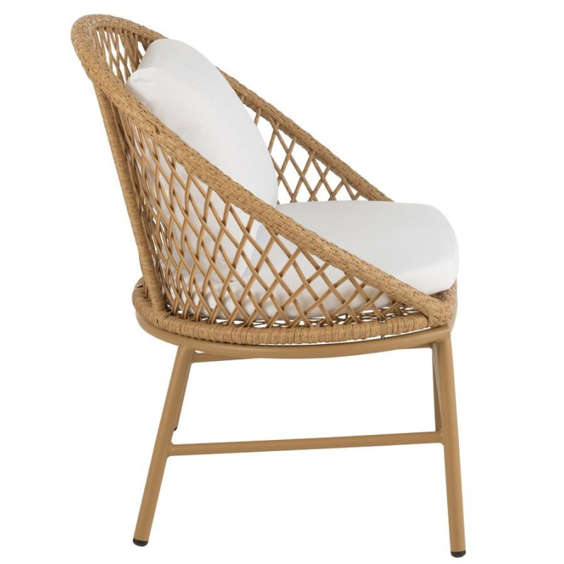 Béžové ratanové zahradní křeslo Zayo Beige - 59*74*81cm