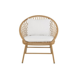 Béžové ratanové zahradní křeslo Zayo Beige - 59*74*81cm