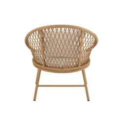 Béžové ratanové zahradní křeslo Zayo Beige - 59*74*81cm