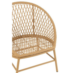 Béžové ratanové zahradní křeslo Zayo Beige - 59*74*81cm