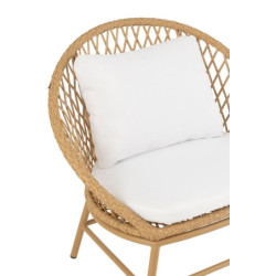 Béžové ratanové zahradní křeslo Zayo Beige - 59*74*81cm