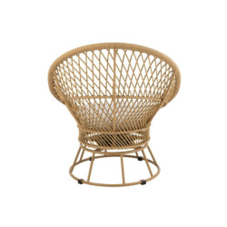 Béžové ratanové zahradní točící křeslo Zayo Beige - 88*92*100cm