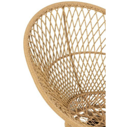 Béžové ratanové zahradní točící křeslo Zayo Beige - 88*92*100cm