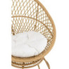 Béžové ratanové zahradní točící křeslo Zayo Beige - 88*92*100cm