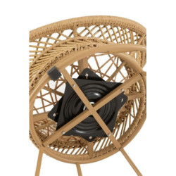 Béžové ratanové zahradní točící křeslo Zayo Beige - 88*92*100cm