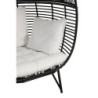 Černé ratanové zahradní křeslo Lounge Black Oval - 115*110*148 cm