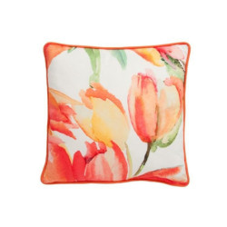 Polštář s výplní s tulipány -  45*45cm