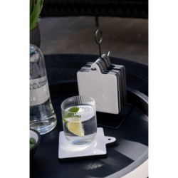 Sklenička na vodu s vroubkováním Ralph - Ø7*9cm / 260ml