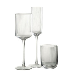 Sklenička na vodu s vroubkováním Ralph - Ø7*9cm / 260ml