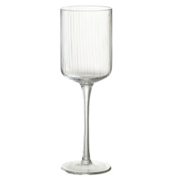 Sklenička na víno s voubkováním Ralph - Ø7*23cm / 370ml