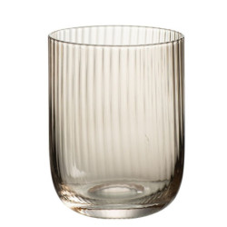 Jantarová sklenička na vodu s vroubkováním Ralph - Ø7*9cm / 260ml