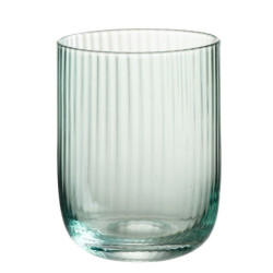 Mentolová sklenička na vodu s vroubkováním Ralph - Ø7*9cm / 260ml
