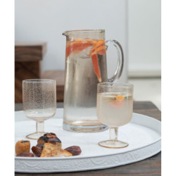 Jantarový skleněný džbán Caraffo - Ø 12*25cm / 1,5L