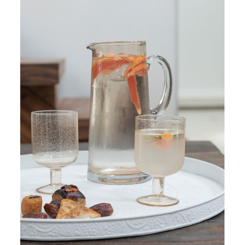 Jantarový skleněný džbán Caraffo - Ø 12*25cm / 1,5L