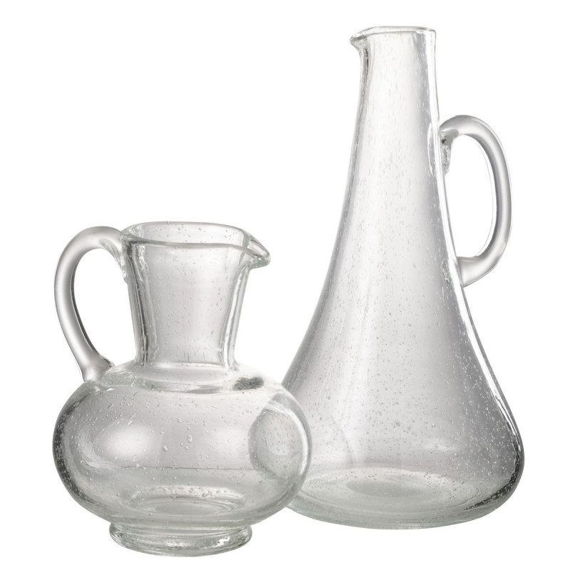 Transparetní skleněný džbán s bublinkami Yones L - 19*19*34cm