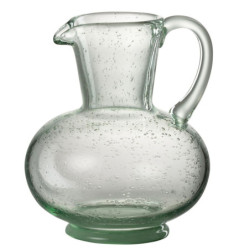 Zelený skleněný džbán s bublinkami Yones M - 16*15*21cm