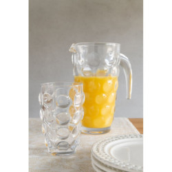 Transparentní skleněný džbán s bublinami Loupe - 17*12*22cm / 1000ml