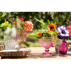Reliéfní transparentní sklenička Embossed - Ø9*10cm / 250ml