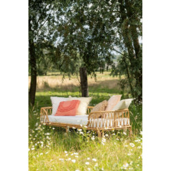 Přírodní ratanová pohovka / postel Pierre Rattan - 186*77*55cm