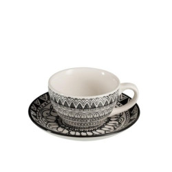 Šálek s podšálkem Mono Boho - 14*11*7cm