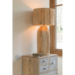Stolní přírodní lampa z banánových listů Hanna Bannas  - Ø 35*87 cm/ E27/ 40W