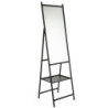 Stojací zrcadlo v černém kovovém rámu Industrial - 45*161 cm