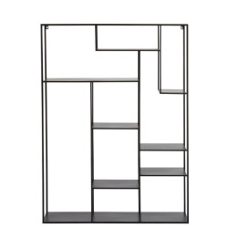 Černý policový regál Irregular- 110*25*150cm
