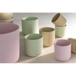 2ks pistáciový keramický obal na květináč Pistachio - Ø15*14,5cm