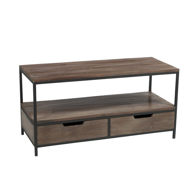 Konferenční / TV stolek s kovovou kontrukcí Industrial - 120*50*60cm