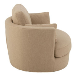 Béžové kulaté křeslo Swivel Beige - 98*107*88cm